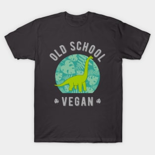 Old School Vegan Dinosaur T-Shirt